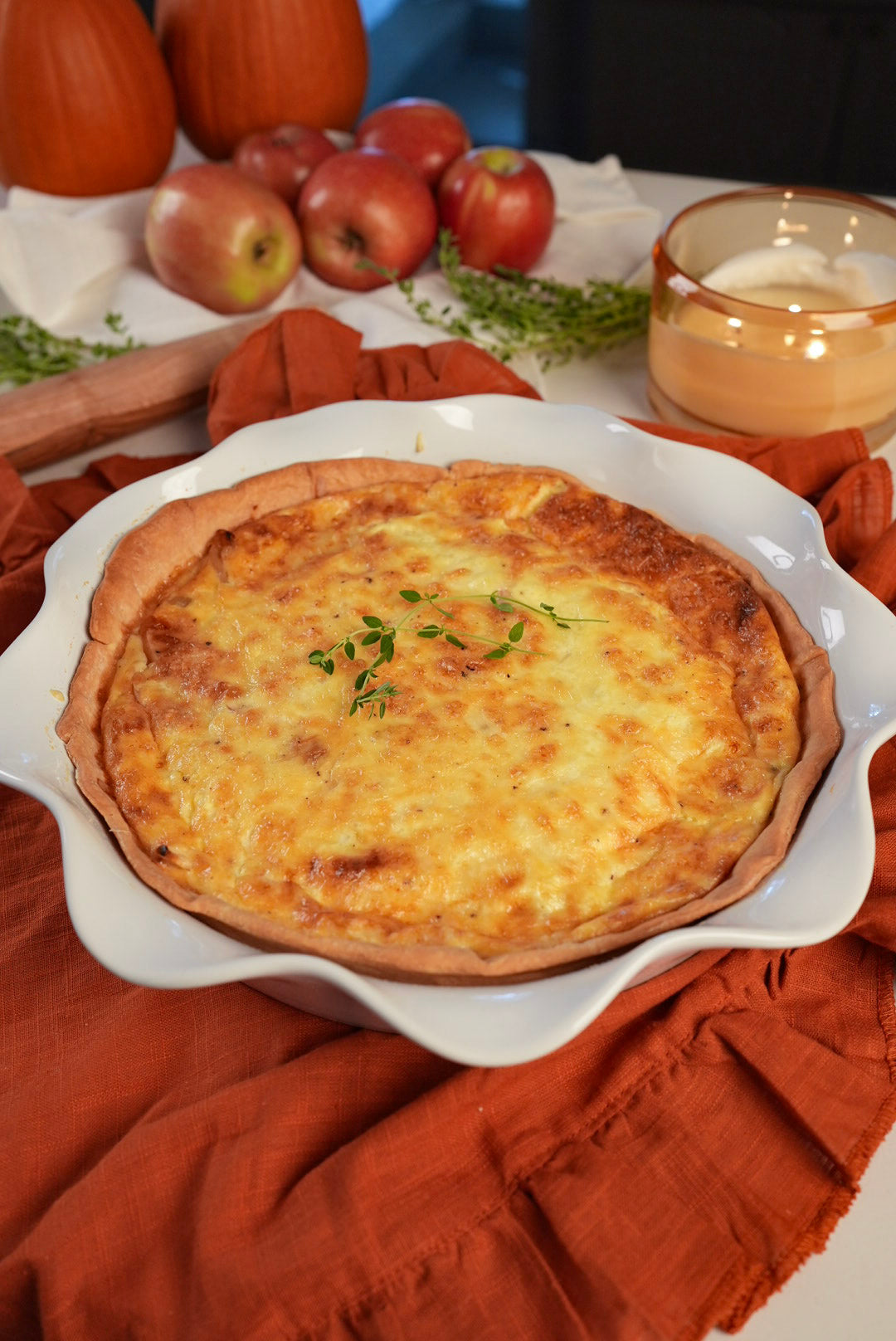 Caramelized Onion, Apple & Gruyère Quiche