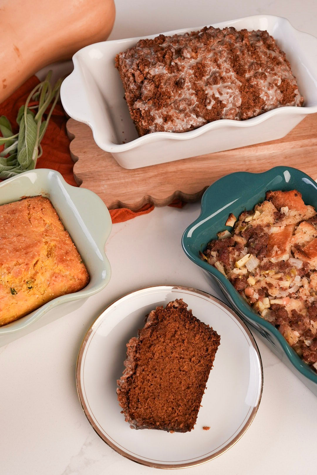 Spiced Pumpkin Bread with Brown Sugar Streusel