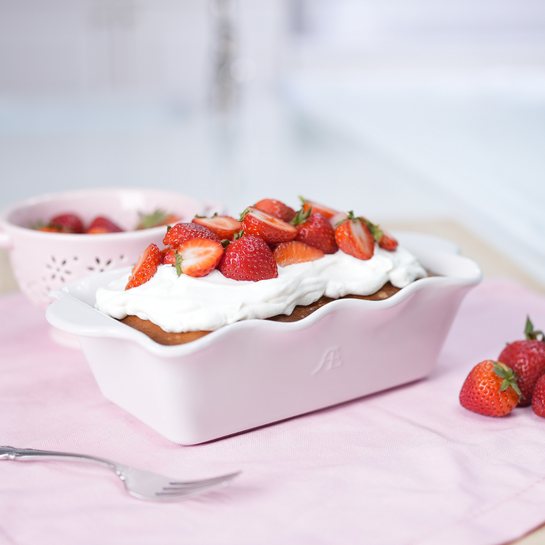 Strawberry Cream Loaf Dish