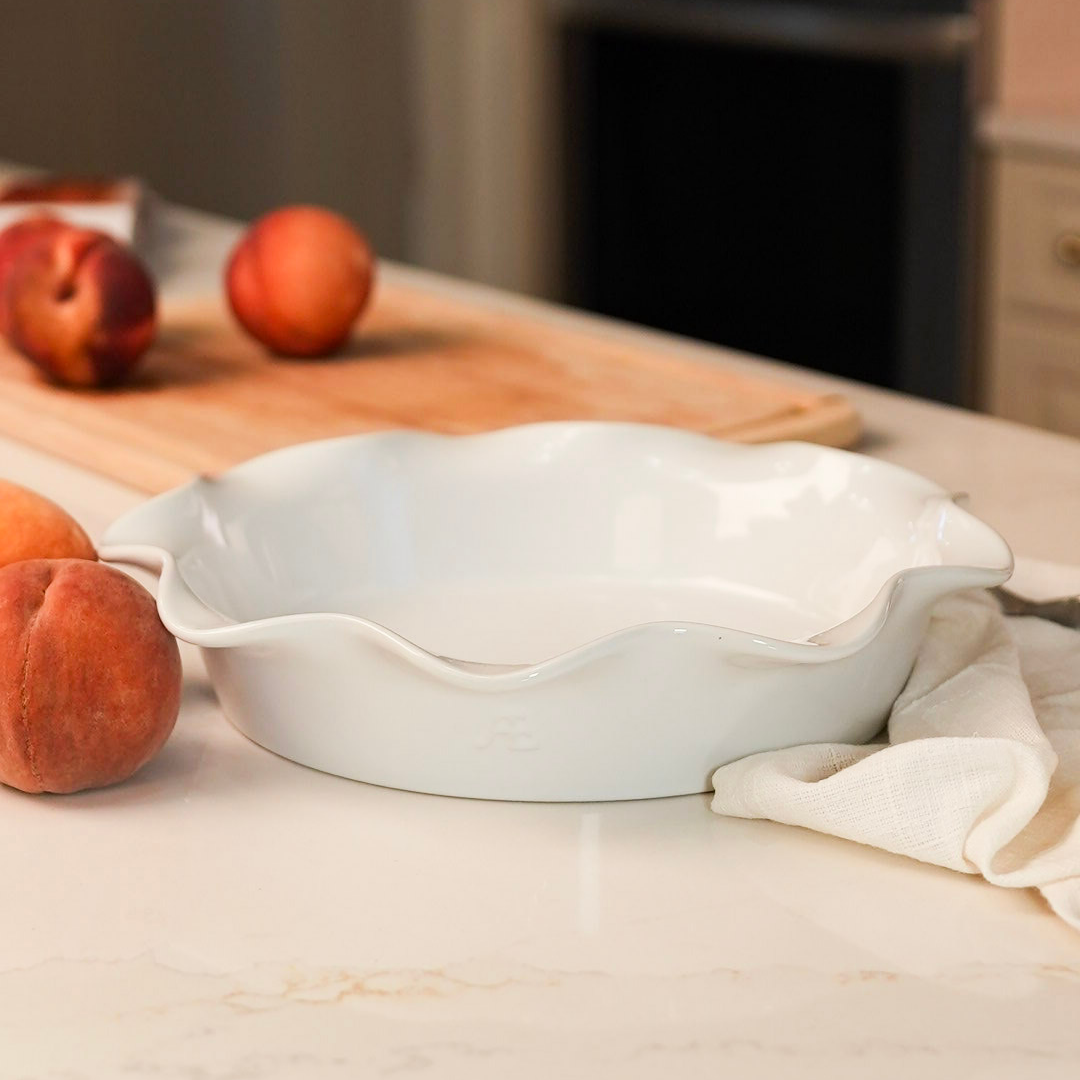 Sugar White Deep Pie Dish
